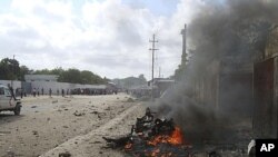 Eneo la shambulizi la bomu mjini Mogadishu Oktoba 18, 2011