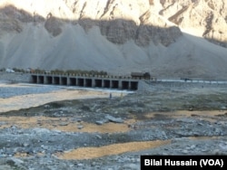 Army vehicles are seen on the way to Leh in the Himalayan region of Ladakh, India.