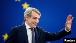 European Parliament President David Sassoli attends a plenary session at the European Parliament in Strasbourg, France, July 7, 2021. 