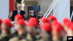 Nemački predsednik Frank-Valter Štajnmajer govori na komemoraciji povodom 80-godišnjice početka Drugog svetskog rata u Varšavi, 1. septembra 2019.