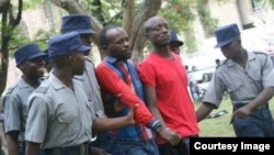 Occupy Africa Leaders Itai Dzamara (left) and Tichaona Danho (right) detained by police.