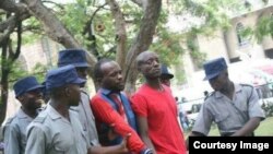 Occupy Africa Leaders Itai Dzamara (left) and Tichaona Danho (right) detained by police