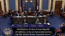 Thượng viện bỏ phiếu chuẩn thuận bà Barrett tối ngày 26/10/2020.