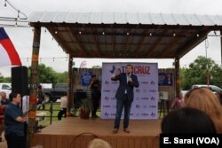 Incumbent Texas Senator Ted Cruz tells supporters that his platforms are better for the economy.