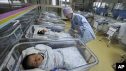 中國醫院嬰儿房(資料照片)