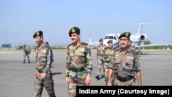 As tensions have escalated between India and Pakistan, Indian army Chief Dalbir Singh Suhag (in the center) visited the Indian Kashmir twice in past couple of weeks to meet the local commanders to review operational preparedness of the Indian troops. Duri