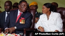 President Emmerson Mnangagwa and his wife, Auxillia.