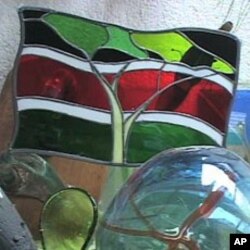 Kitengela Glass products include stained glass using recycled materials