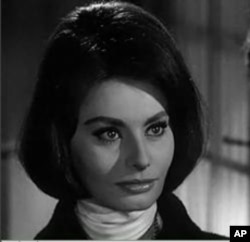 Sophia Loren in the movie, “Five Miles to Midnight,” in 1962.