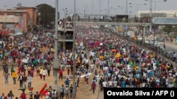 Protesto em Luanda contra reforma eleitoral, 11 de Setembro de 2021