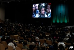 Nkiruka Maduekwe, CEO of Nigeria's National Council on Climate Change, speaks during a closing plenary session at the COP29 U.N. Climate Summit in Baku, Azerbaijan, Nov. 24, 2024.