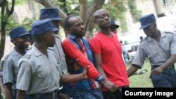 FILE: Occupy Africa Leaders Itai Dzamara (left) and Tichaona Danho (right) detained by police.