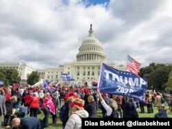 Supporters of President Donald Trump rally outside Capitol Hill in Washington, DC. (Photo: Diaa Bekheet)