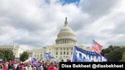 Supporters of President Donald Trump rally outside Capitol Hill in Washington, DC. (Photo: Diaa Bekheet) 
