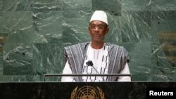 FILE: Mali's Prime Minister Choguel Maiga addresses the 76th session of the United Nations General Assembly at the U.N. Headquarters in New York City, U.S. Taken 9.25.2021.