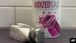 Iodized salt is displayed for a photograph in Philadelphia on Jan. 6, 2025. 