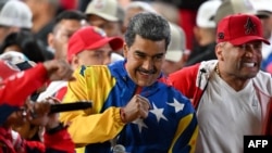 Predsjednik Venecuele i predsjednički kandidat Nicolas Maduro reaguje nakon rezultata predsjedničkih izbora u Karakasu 29. jula 2024. Maduro je ponovo izabran u nedjelju sa 51,2% glasova, objavilo je izborno vijeće.