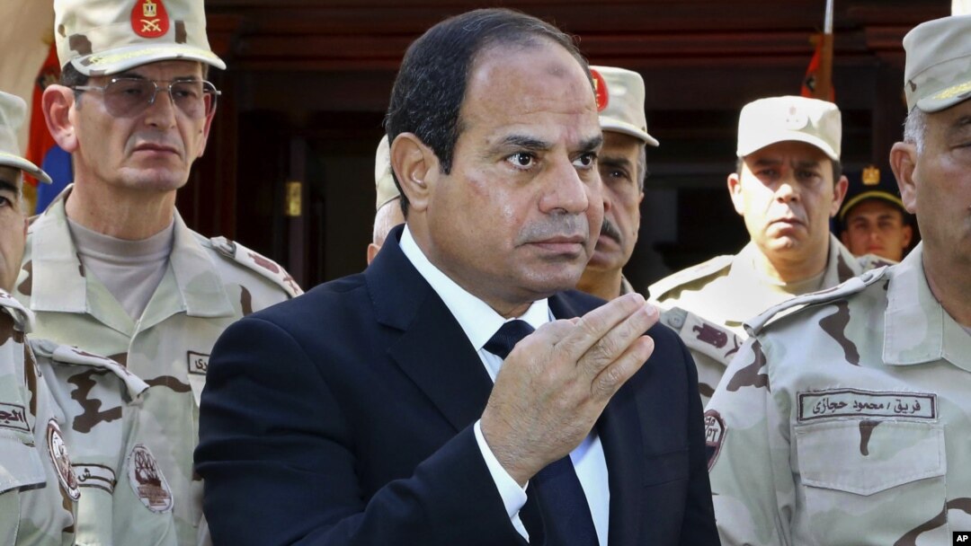 Presiden Mesir Abdel Fattah el-Sissi berbicara dengan media di Kairo. (Foto: Dok)