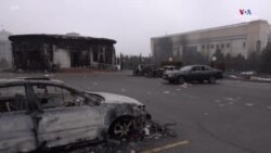 Ալմաթիի կենտրոնում այրված մեքենաներն ու վարչական շենքերը խոսում են բողոքի ցույցերի ծավալի մասին