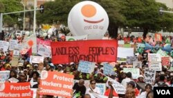 La Conferencia sobre Cambio Climático en Durban, Sudáfrica, tuvo su "día mundial de protesta".