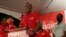 Trinidad and Tobago Prime Minister Keith Rowley addresses the audience while claiming victory for his ruling party in a general election in Port of Spain, Aug. 11, 2020.