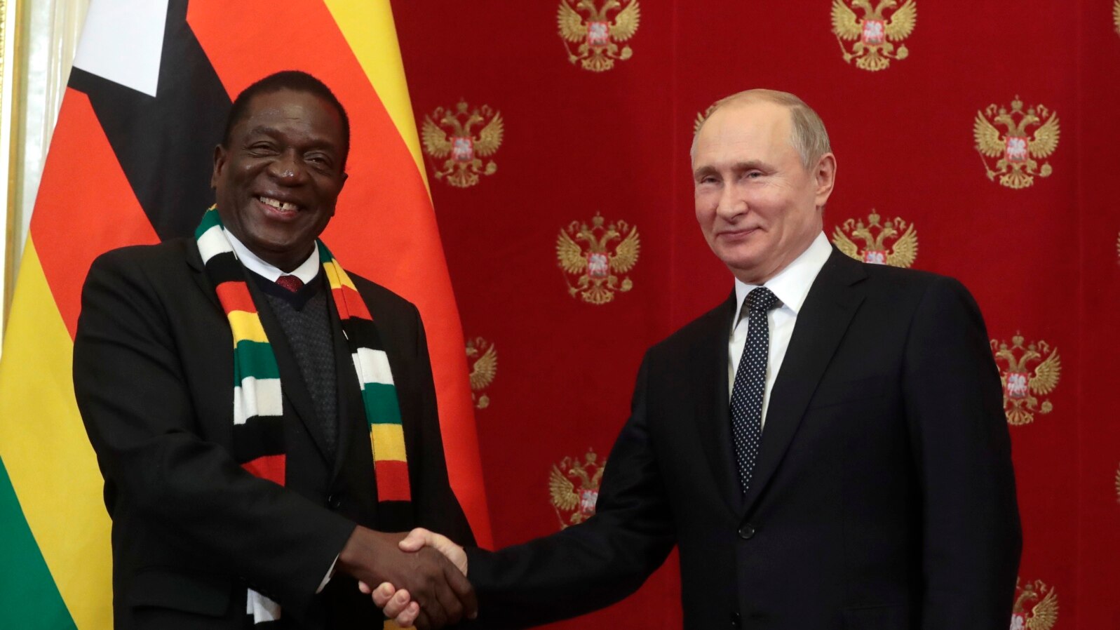 UMongameli Emmerson Mnangagwa loMongameli Vladmir Putin