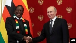 VaEmmerson Mnangagwa naVaVladmir Putin