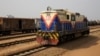 FILE - A locomotive sits on a track of the Tazara Railway at the New Kapiri Mposhi Railway Station in Zambia, on Oct. 18, 2012. (David Brossard, Wikimedia Commons)