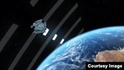 FM radio waves bouncing of a piece of space debris provide a way for scientists to track potentially harmful junk (ARC Center of Excellence for All-sky Astrophysics)