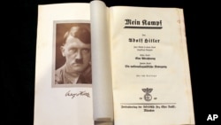 A copy of Adolf Hitler's "Mein Kampf" from 1940 is pictured in Berlin, Dec. 16, 2015.