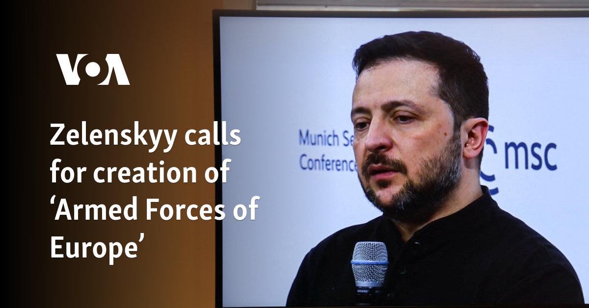 Zelenskyy calls for creation of ‘Armed Forces of Europe’