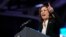 Makamu wa Rais Kamala Harris akiwa kwenye mkutano wa kampeni.