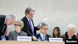 지난해 3월 스위스 제네바에서 열린 제 28차 유엔 인권이사회 회의장 모습. (자료사진)