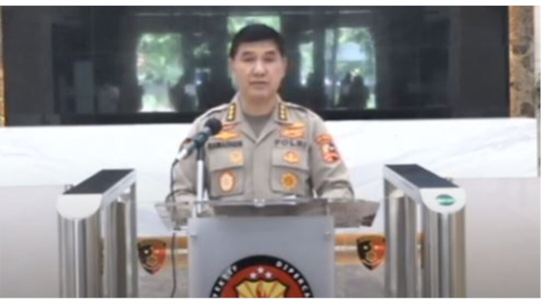 Tangkapan layar Kepala Bagian Penerangan Umum (Kabagpenum) Divisi Humas Polri Ahmad Ramadhan ( Tribrata TV Humas Polri)