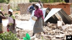 Zimbabwe Epworth Demolish