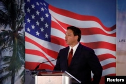 FILE PHOTO: Florida Governor Ron DeSantis attends the Florida Family Policy Council Annual Dinner Gala, in Orlando