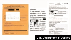 美国联邦检察官公布的证据显示中国公民孙玉鹏(音译)假冒另一位中国公民在2024年美国总统大选期间进行选民登记并投票，然后又匿名举报那名中国公民非法投票。