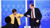 Direktur Pelaksana Dana Moneter Internasional (IMF) Kristalina Georgieva (kiri) dan Presiden Bank Dunia David Malpass. (Foto: Courtesy/Twitter)