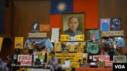台灣太陽花學運佔領立法院第17天（美國之音張佩芝拍攝）