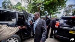 Nouvo Minis Jistis Ayisyen an Liszt Quitel kite ministe a apre li finn prete seman nan Potoprens, Ayiti, 16 Sept. 2021.