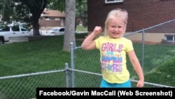 Lylah MacCall gets ready to run her "American Ninja Warrior" style backyard obstacle course. Her video has over 60 million views.