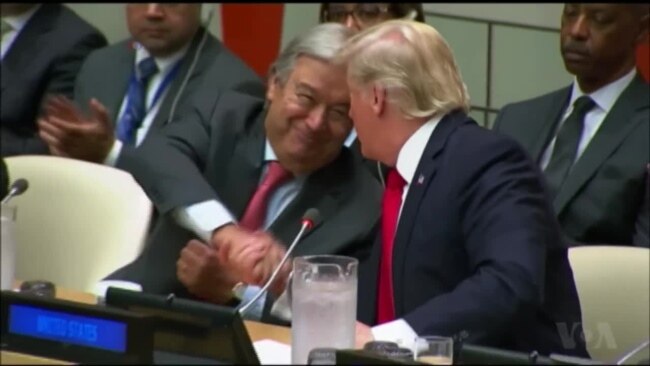 Prezident Tramp BMT Bosh kotibi Antonio Guterrish ishlarini olqishladi