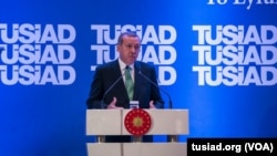 Erdoğan cumhubaşkanı seçildikten sonra 18 Eylül'de TÜSİAD Genel Kurulu'nda konuşurken