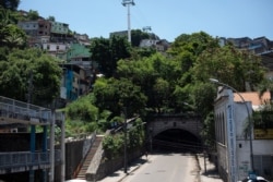 This Jan.6, 2020 photo, shows an area where trees and plants were gardened by Ale Roque in Rio's first favela Morro da Providencia, Rio de Janeiro, Brazil.
