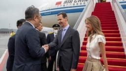 抵达中国的叙利亚总统阿萨德（2023年9月21日）