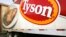Một xe vận chuyển thực phẩm của Tyson Foods.