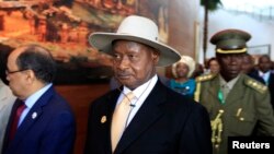 Presiden Uganda Yoweri Museveni di Addis Ababa, 30 Januari 2014 (Foto: dok).