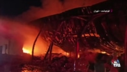 آتش‌سوزی گسترده در یک واحد تولیدی در قیام‌دشت تهران
