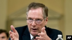 El anuncio lo hizo el representante de Comercio de Estados Unidos, Robert Lighthizer, ante un panel del Senado el jueves.