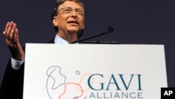 Bill Gates speaks at the Global Alliance for Vaccines and Immunization, GAVI, conference in London. (File)